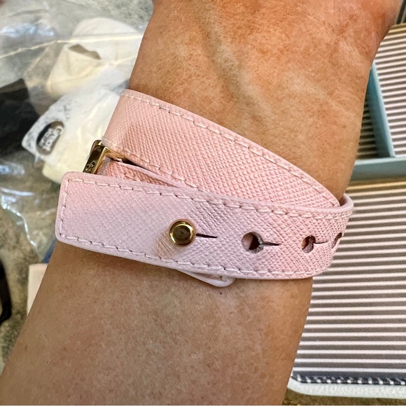 Kate Spade Bow Wrap Bracelet Jackpot jewels pink saffiano leather NWOT - Picture 5 of 8